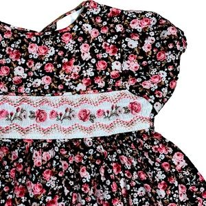 Little Girls Long Sleeved Floral Dress